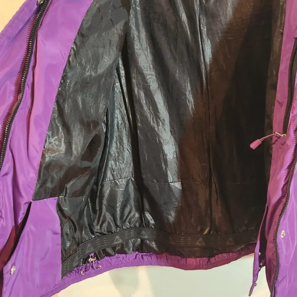 Gerry's‎ Waist Puffer Coat Purple Hooded Jacket Outdoors Outerwear Size Small